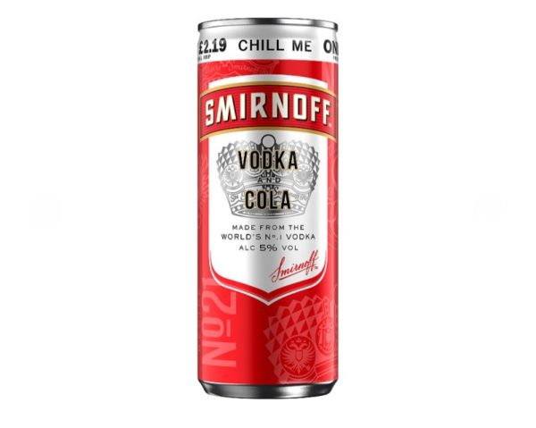 Smirnoff&Cola Can £2.19Pm 12X250ML