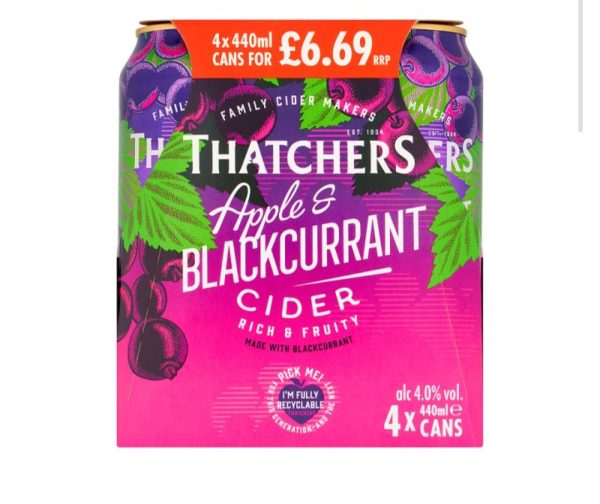 Thatchers Apple & Blackcurrant Pm£6.69 6X4X440ML