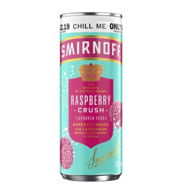 Smirnoff Rasp Crush And Lemonade Pm £2.19 12X250ML