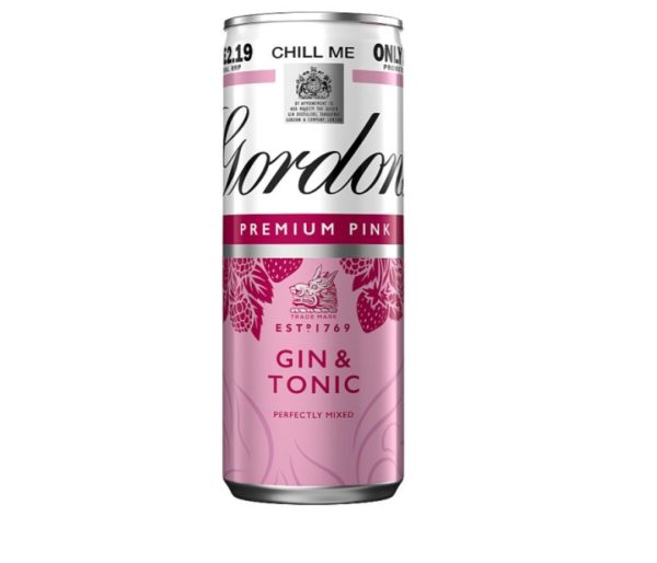 Gordon Pink And Tonic £2.19Pm 12X250ML