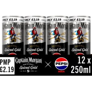 Captain Morgan Max £2.19Pm 12X250ML