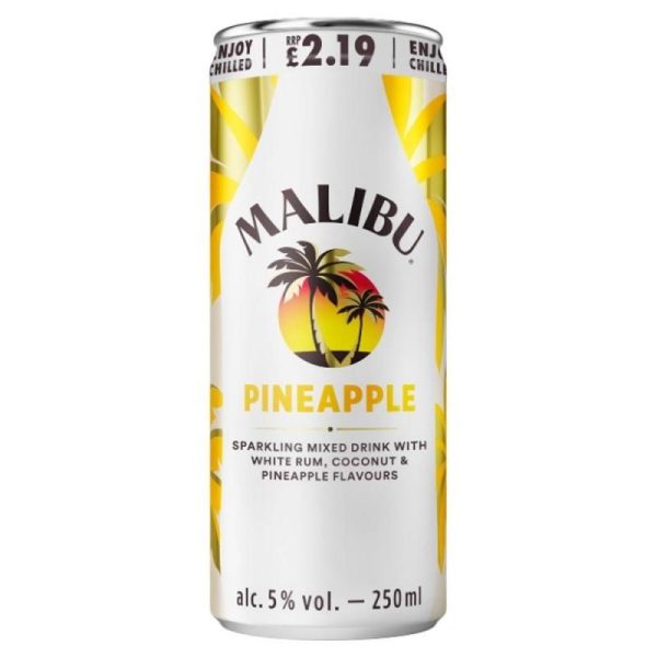 Malibu Pineapple Pm £2.19 12X250ML