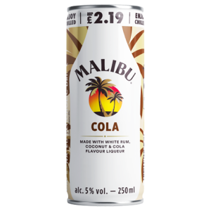 Malibu And Cola Cans Pm £ 2.19 12X250 ML
