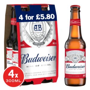 Budweiser PM £5.80 6X4X300ml